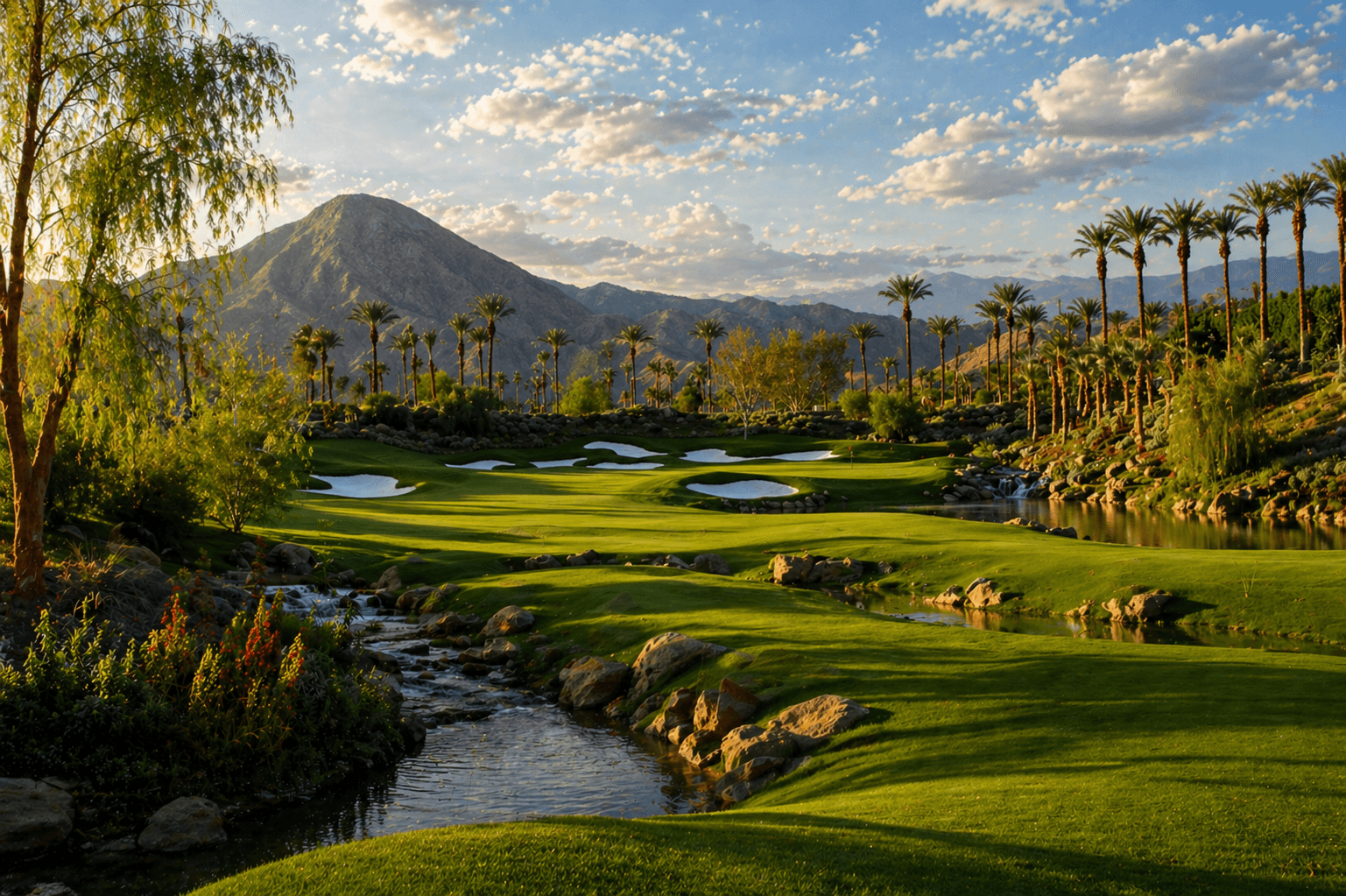 Palm Springs / La Quinta desert golf with the Santa Rosa Mountains